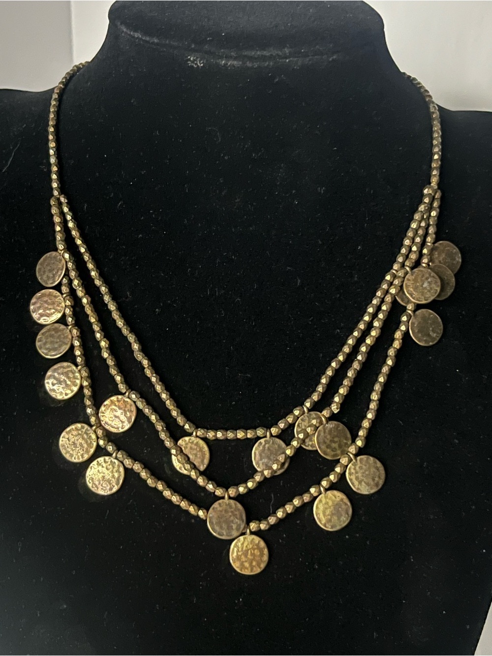 Lucky Brand Layered Gold Coin Necklace